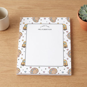 Note de l'enseignant Carnet de notes motif pastel