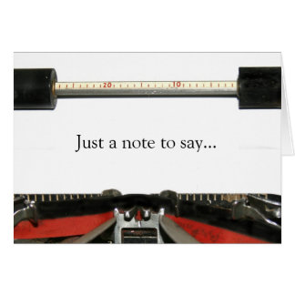 Note de machine à écrire