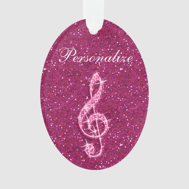 Note de Musique Diamantée Brillante et Personnalis (devant)