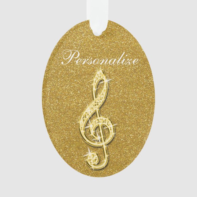 Note de Musique Diamantée Brillante et Personnalis (devant)