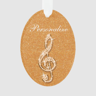 Note de musique diamantée scintillante personnalis