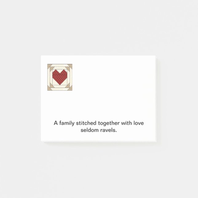 Note de post-it de bloc d'édredon C (Devant)