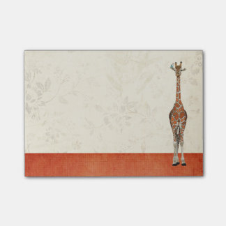 Note de post-it de GIRAFE et d'OISEAU