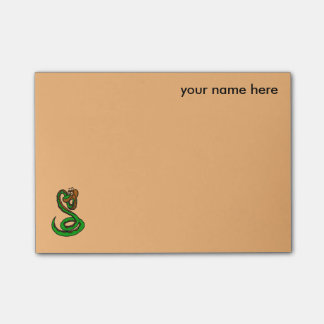 note de post-it personnalisée par serpent de bande