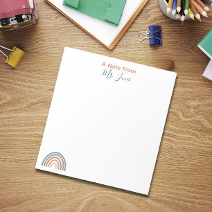 Note Du Bloc-Notes De L'Enseignant Cute Rainbow