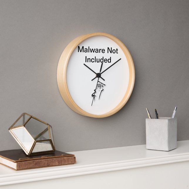 Note Malware Inclus Horloge (Bureau)