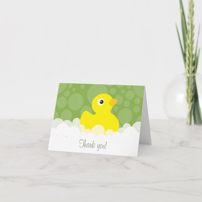Note mignonne en caoutchouc de Merci - vert (Devant)