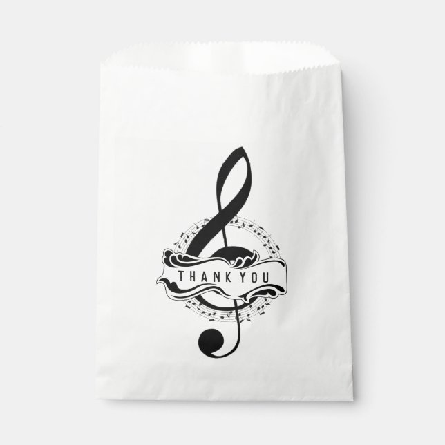 Note musicale Merci Favoriser les sacs (Devant)