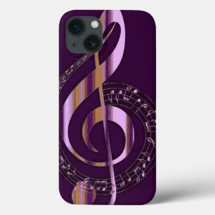 Note musicale violette Coque-Mate coque iphone