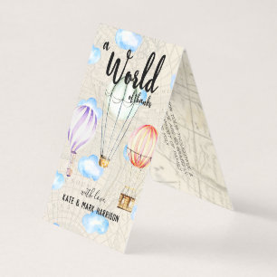 Note orientée de Merci du baby shower de voyage