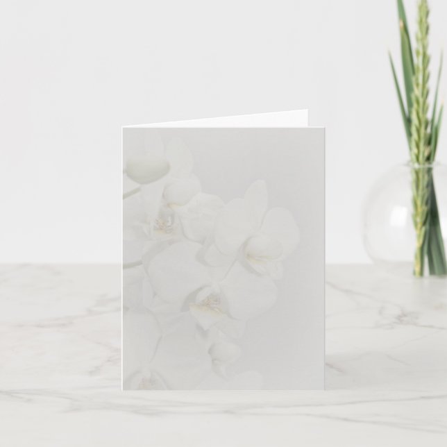 Note ou Carte de remerciements d'orchidée coupée (Devant)