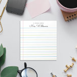Note Personnalisée Du Bloc-notes Papier Latéral De<br><div class="desc">Note Personnalisée Du Bloc-Notes Papier Latéral De L'Enseignant. Ma note personnalisée de Teacher Pencil Note Pad fait un grand cadeau pour Votre professeur préféré. Personnalisez avec un nom pour un cadeau unique. Les enseignantes et enseignants notent des plaquettes font de grands cadeaux de vacances ou de fin d'année. Le design...</div>