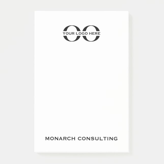 Note post-it de marque 4x6 avec logo de l'entrepri (Devant)