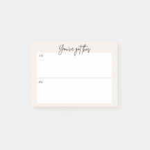 Note Post-it de planification quotidienne – Design