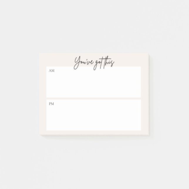 Note Post-it de planification quotidienne – Design (Devant)