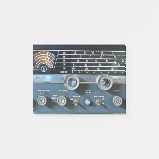 Note post-it du récepteur radio à jambe courte (Devant)