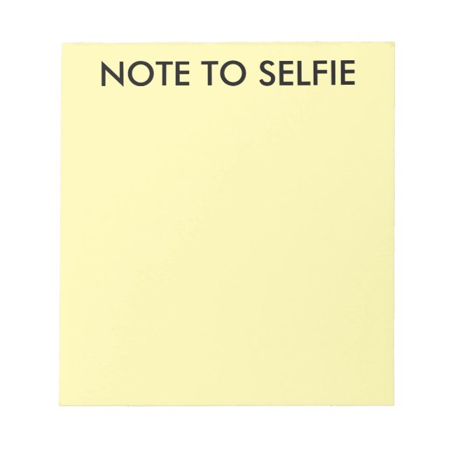 Note pour l'écriture de selfie blocs-notes jaune m (Devant)