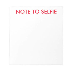 Note pour les blocs-notes d'écriture selfie