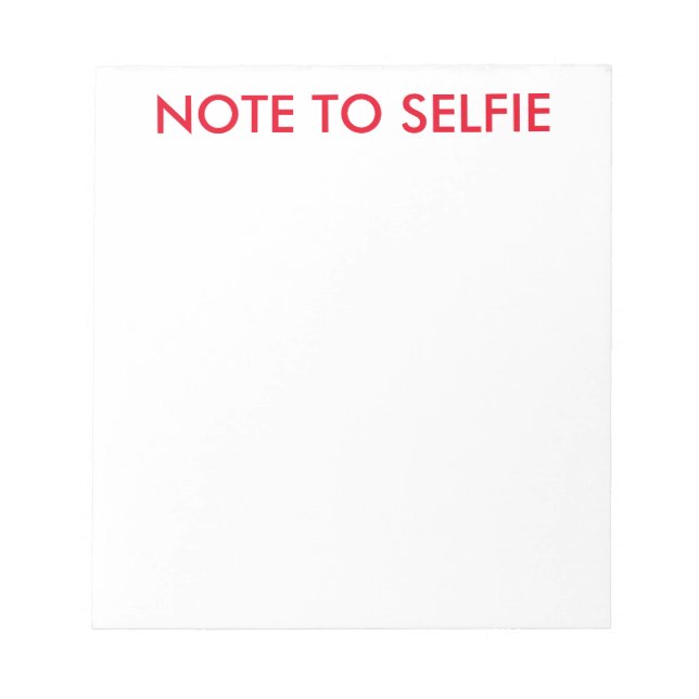 Note pour les blocs-notes d'écriture selfie (Devant)