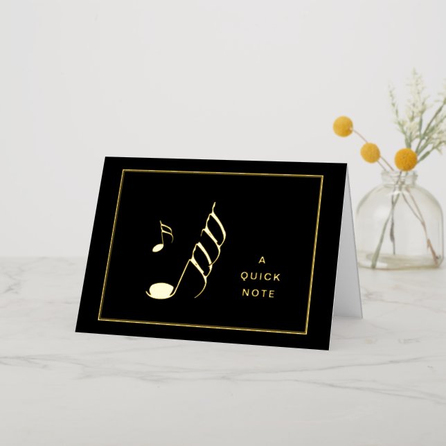 Note rapide Carte de note Hemidemisemiquaver Gold  (Fleur d'or)