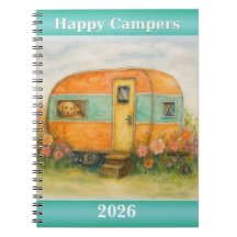 Notebook | 2026 Campers Retro Travel Journal