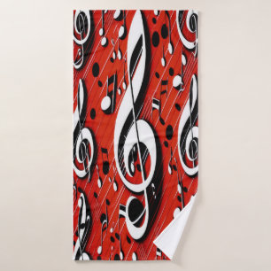 Notes chic et tendance rouge blanc et noir