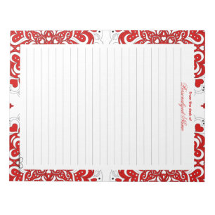 Notes d'amour complexes - Bloc-notes à lignes roug