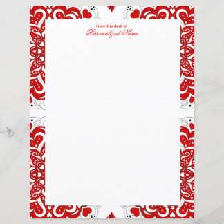 Notes d'amour complexes - Feuille de papier rouge