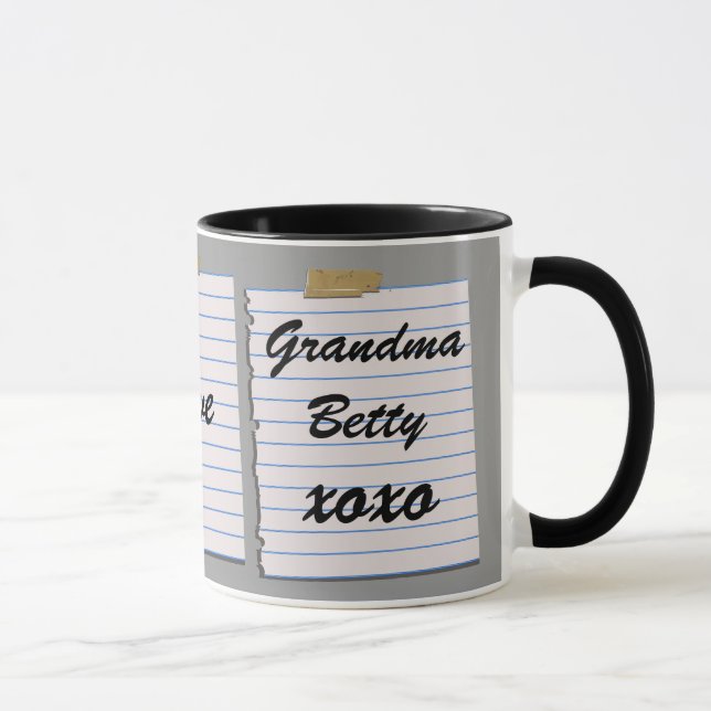 Notes d'amour pour la tasse de grand-maman (Droite)