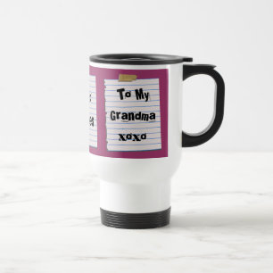 Notes d'amour pour la tasse de grand-maman