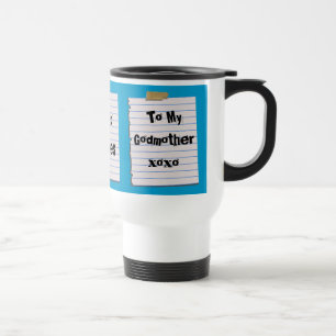 Notes d'amour pour la tasse de marraine