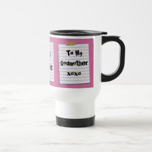 Notes d'amour pour la tasse de marraine
