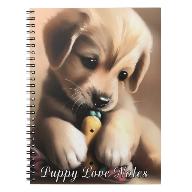 Notes d'amour sur le chiot - Journal du Carnet (Devant)