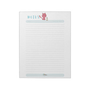 Notes de chat rose Kawaii quotidien Bloc-notes