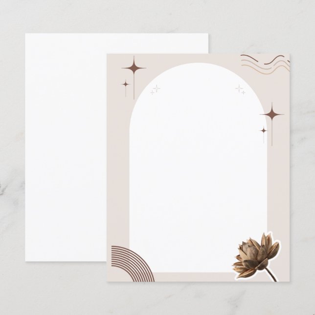 Notes de démarrage minimalistes Brown vides (Devant / Derrière)