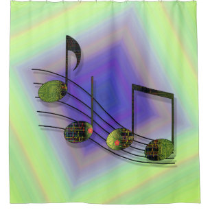 Notes de dubstep Rideau de douche