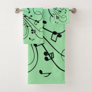 Notes de fantaisie Design de musique verte