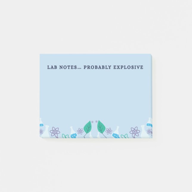 Notes de laboratoire amusantes Post-It de chimie (Devant)