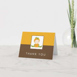 Notes de Merci de baby shower d'automne