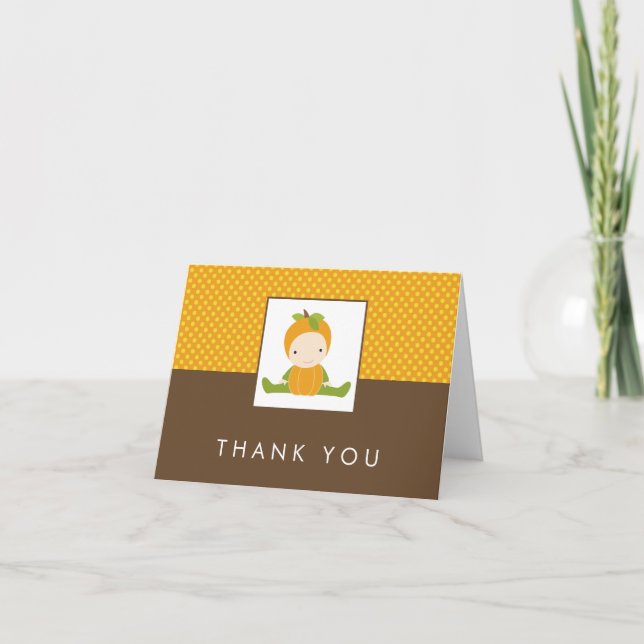 Notes de Merci de baby shower d'automne (Devant)