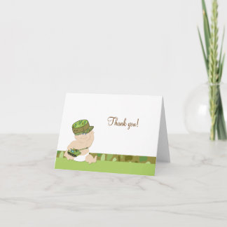 Notes de Merci pliées par militaires de bébé