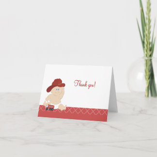 Notes de Merci pliées par POMPIER de BÉBÉ