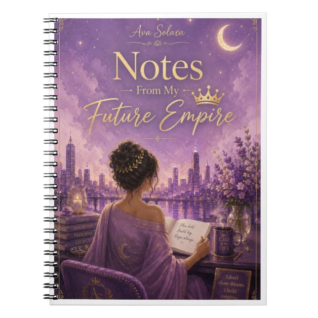 Notes de mon futur empire Ava Solara Journal (Devant)