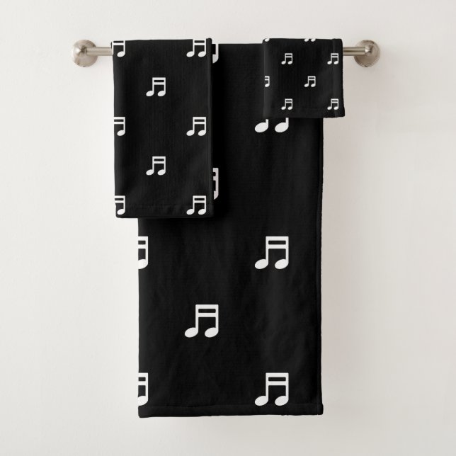 Notes de musique blanches sur fond noir (En situation)