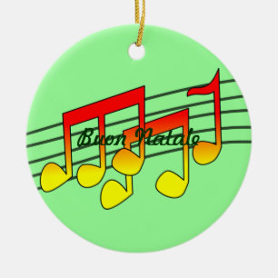 notes de musique Buon Natale Ornement de Noël