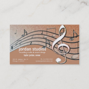 notes de musique carte de visite