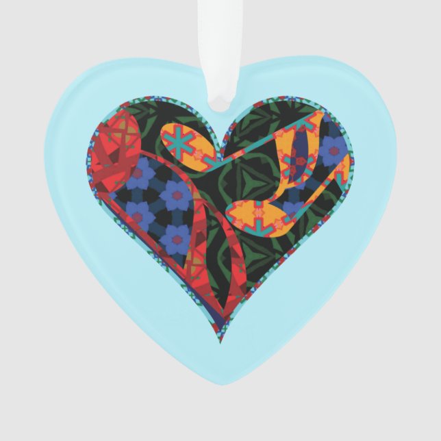 Notes de musique Coeur à motifs (devant)