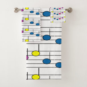 Notes de musique colorées motif musical