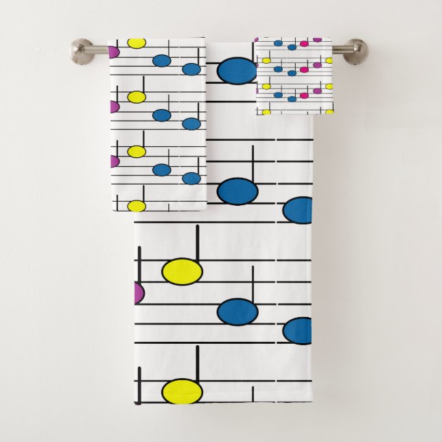 Notes de musique colorées motif musical (En situation)