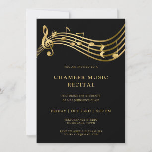 Notes de musique Concert Modèle Elegant Invitation